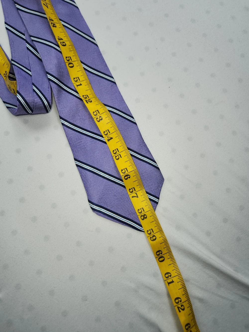 Brooks Brothers Purple, Black & White Striped Tie 100% Silk Men's Necktie 58